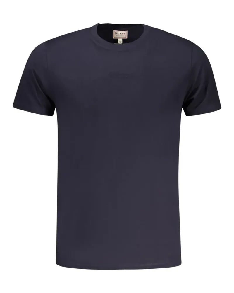 Guess logo-embroidered T-shirt - Blau Blau