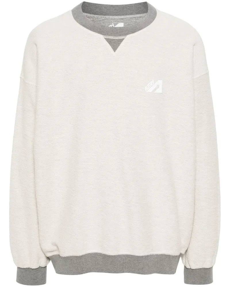 AUTRY Sweatshirt mit gummiertem Logo Nude