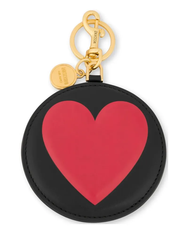 Moschino Schlüsselanhänger mit Herz-Print - Schwarz Schwarz