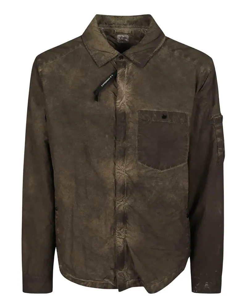 C.P. Company Flatt nylon Lens padded zipped overshirt - Braun Braun