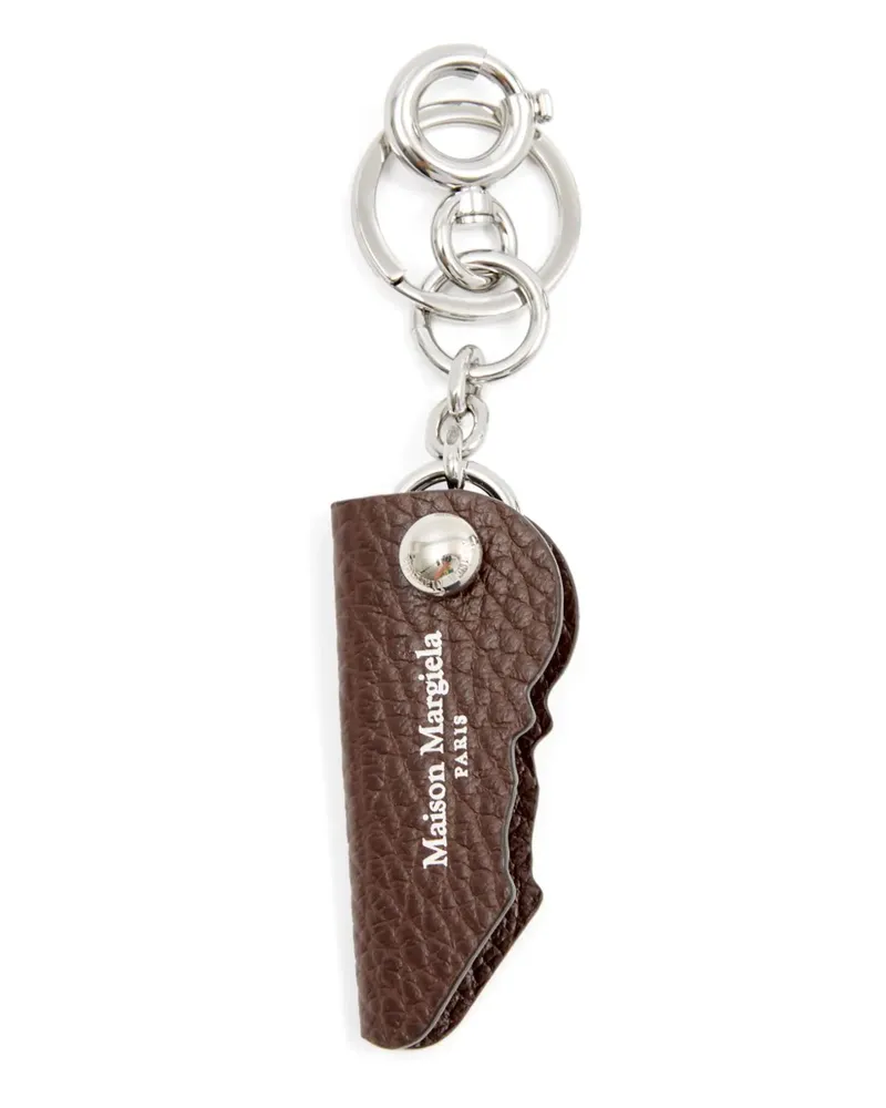 Maison Margiela Schlüsselanhänger mit Logo-Print - Braun Braun