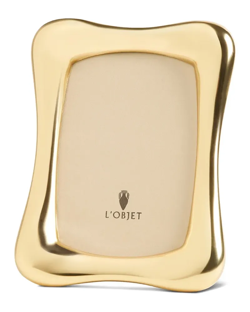 L’OBJET Anton Bilderrahmen mit Falten (15cm x 10cm) - Gold Gold