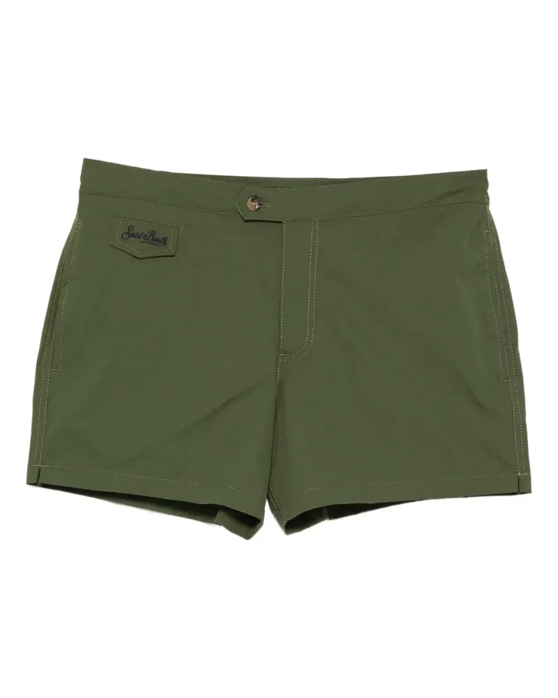 MC2 Saint Barth Harrys logo-patch swim shorts - Grün Grün