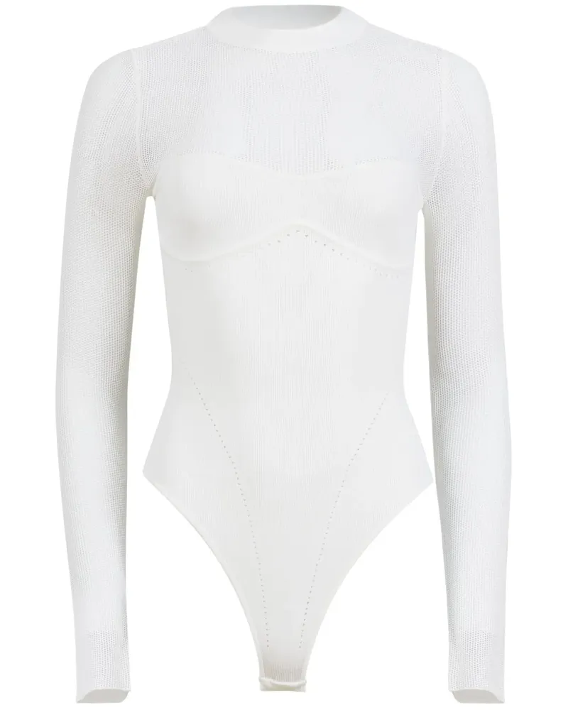 Fleur Du Mal Gestrickter Body - Weiß Weiß