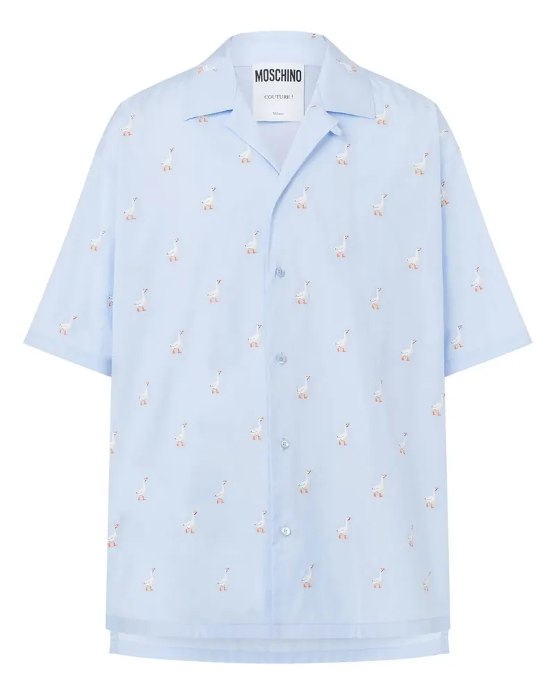 Moschino Hemd mit Enten-Print - Blau Blau
