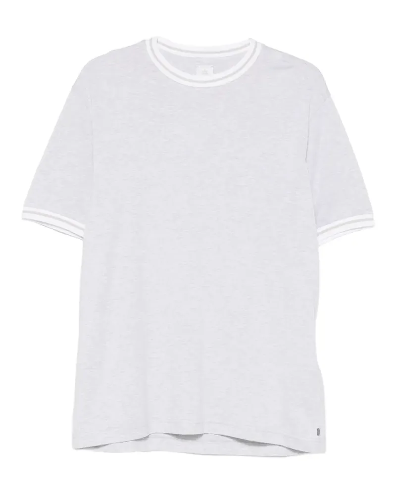 Eleventy T-Shirt mit Spitzenbesatz - Grau Grau