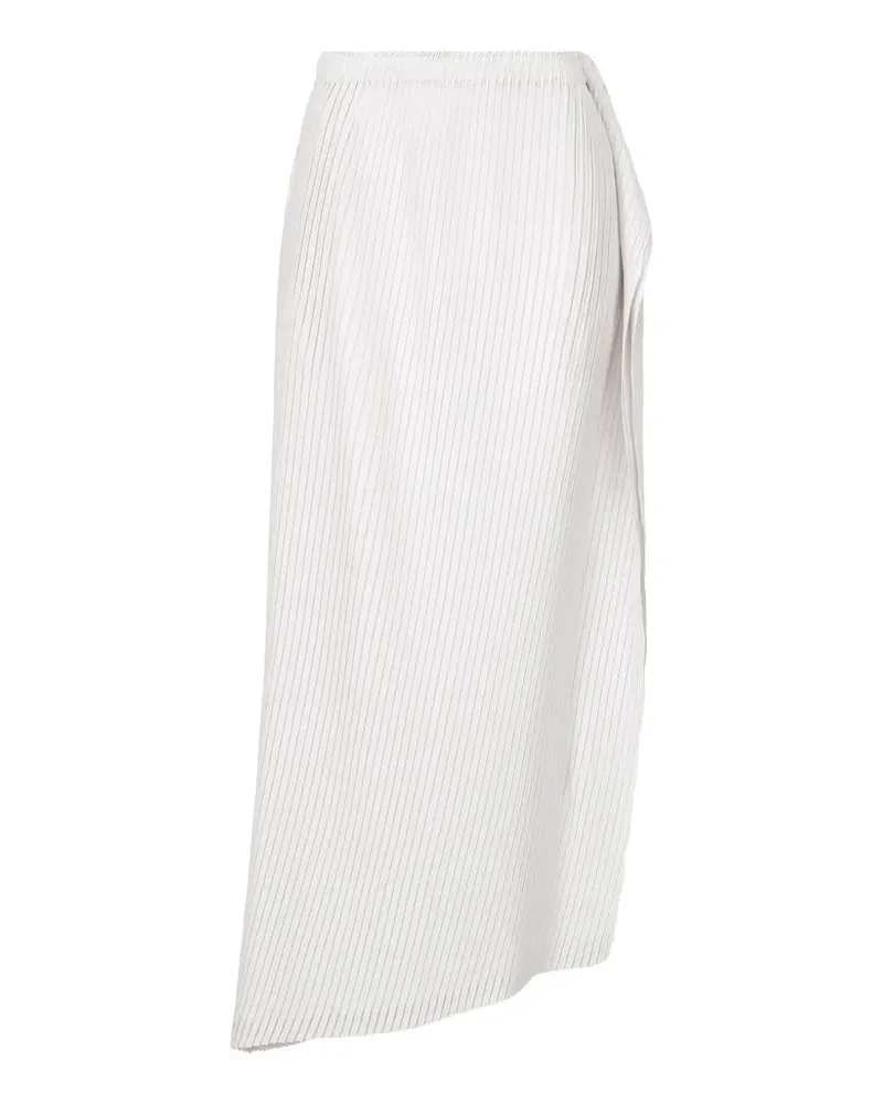 Issey Miyake Shadow Study pleated maxi skirt - Weiß Weiß
