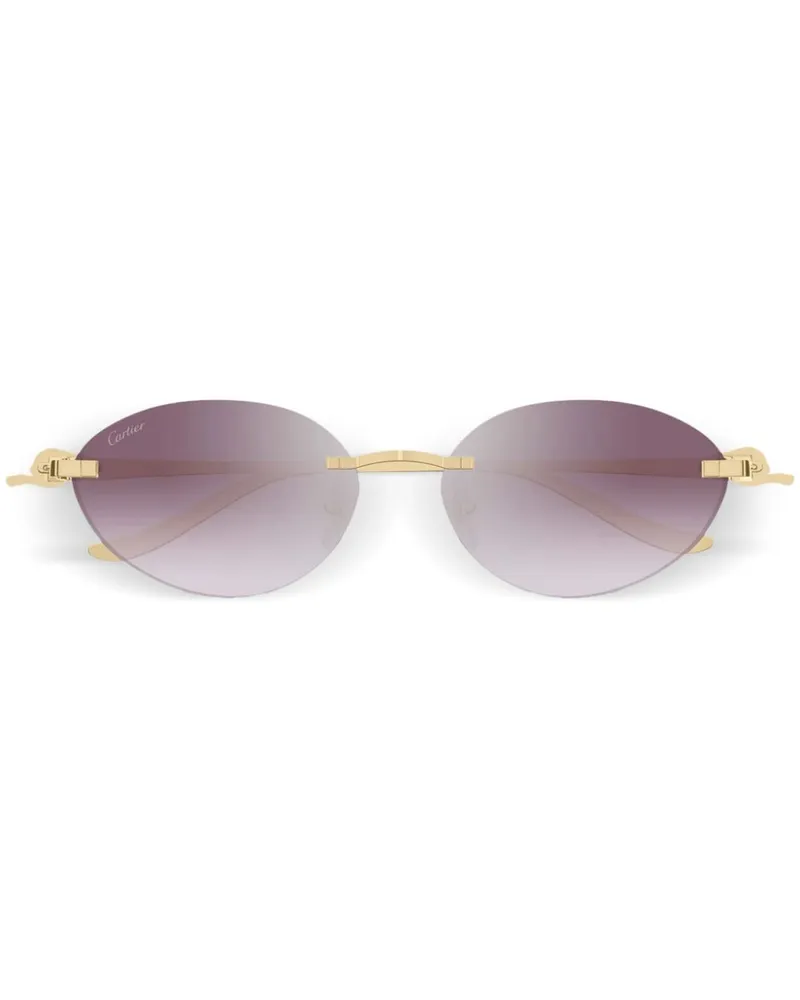 Cartier Sonnenbrille mit ovalem Gestell - Gold Gold