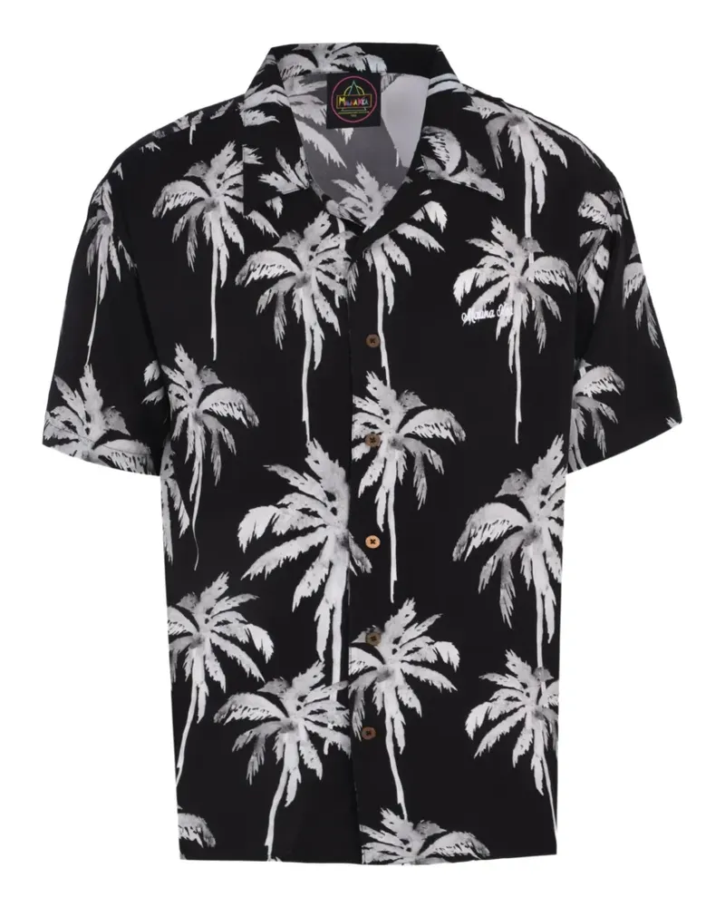 MAUNA KEA Hemd mit Palmen-Print - Schwarz Schwarz