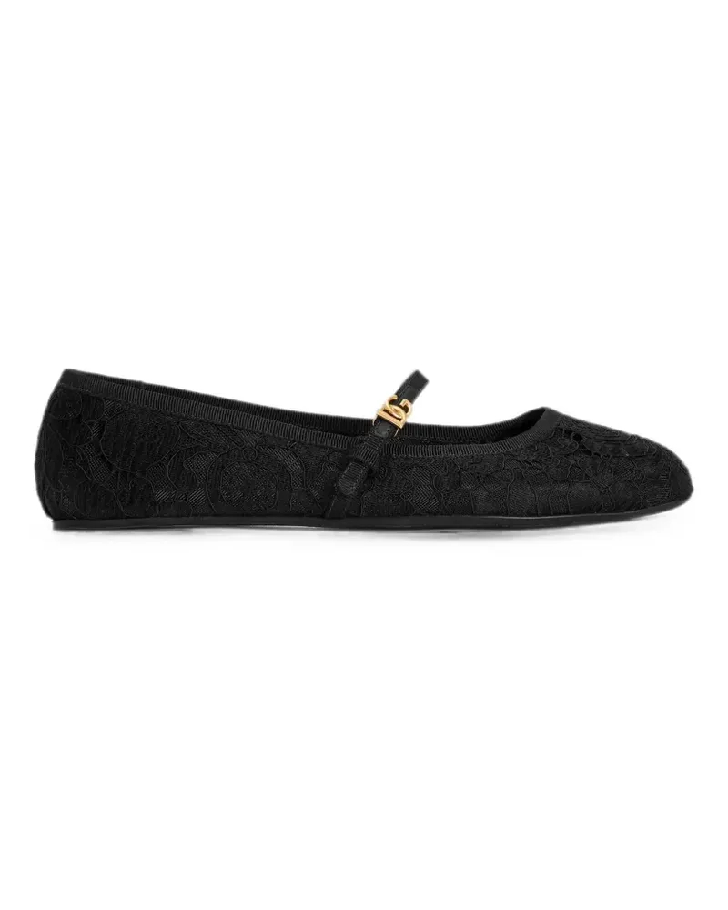 Dolce & Gabbana lace ballet flats - Schwarz Schwarz