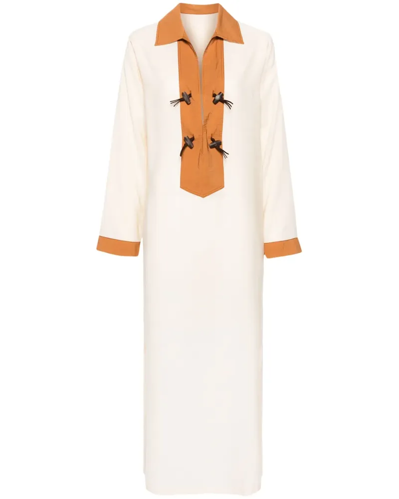 Fortela W-ADISH1 Kaftan in Knitteroptik - Nude Nude