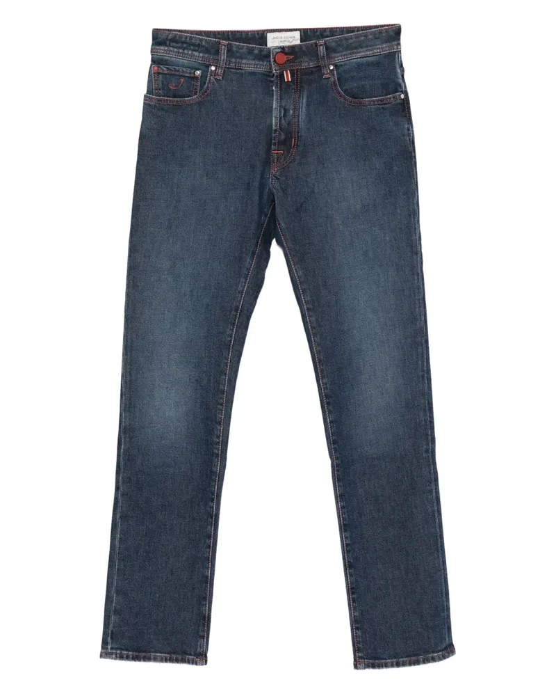 Jacob Cohën topstitch jeans - Blau Blau