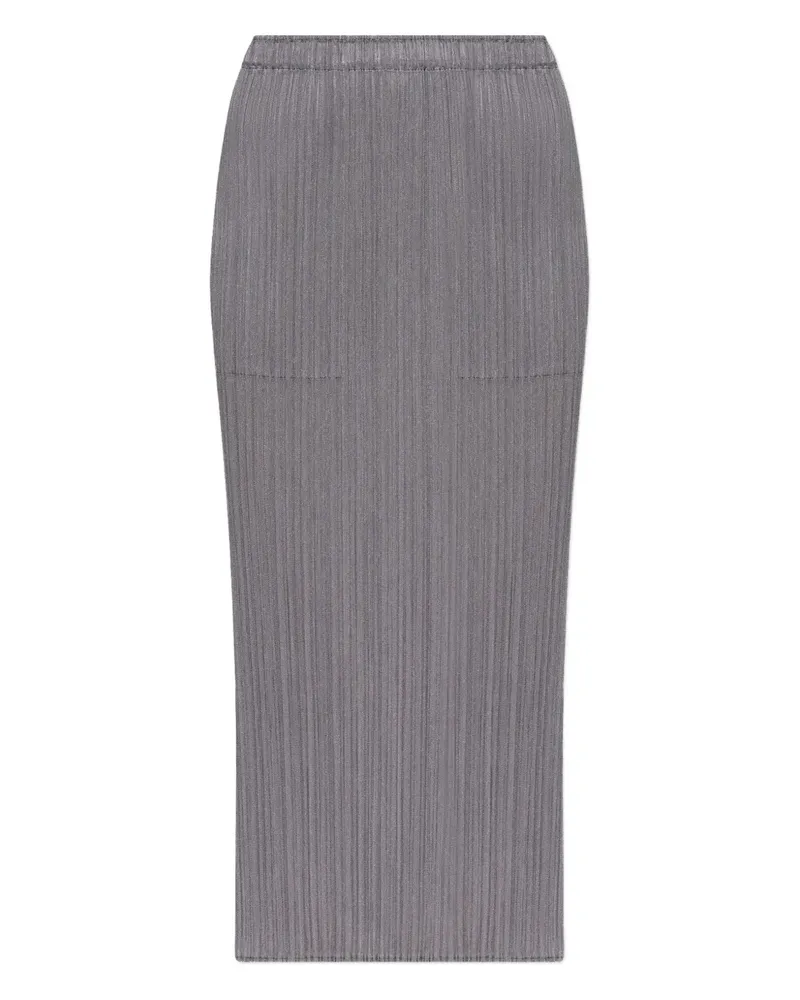 Issey Miyake Faltenrock mit Taschen - Grau Grau