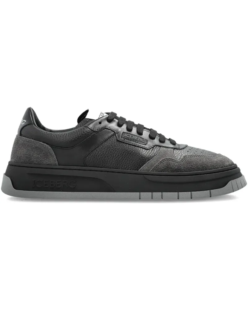 Iceberg Sneakers mit Ledereinsätzen - Schwarz Schwarz