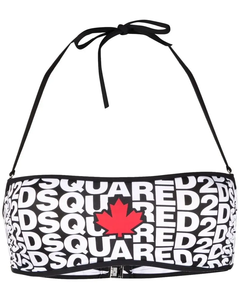 Dsquared2 Wendbares Bikinioberteil - Schwarz Schwarz