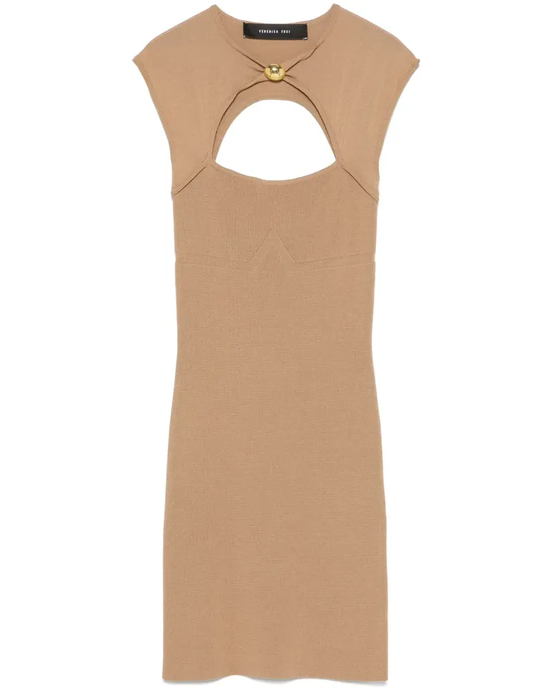 Federica Tosi Minikleid mit Cut-Out - Braun Braun