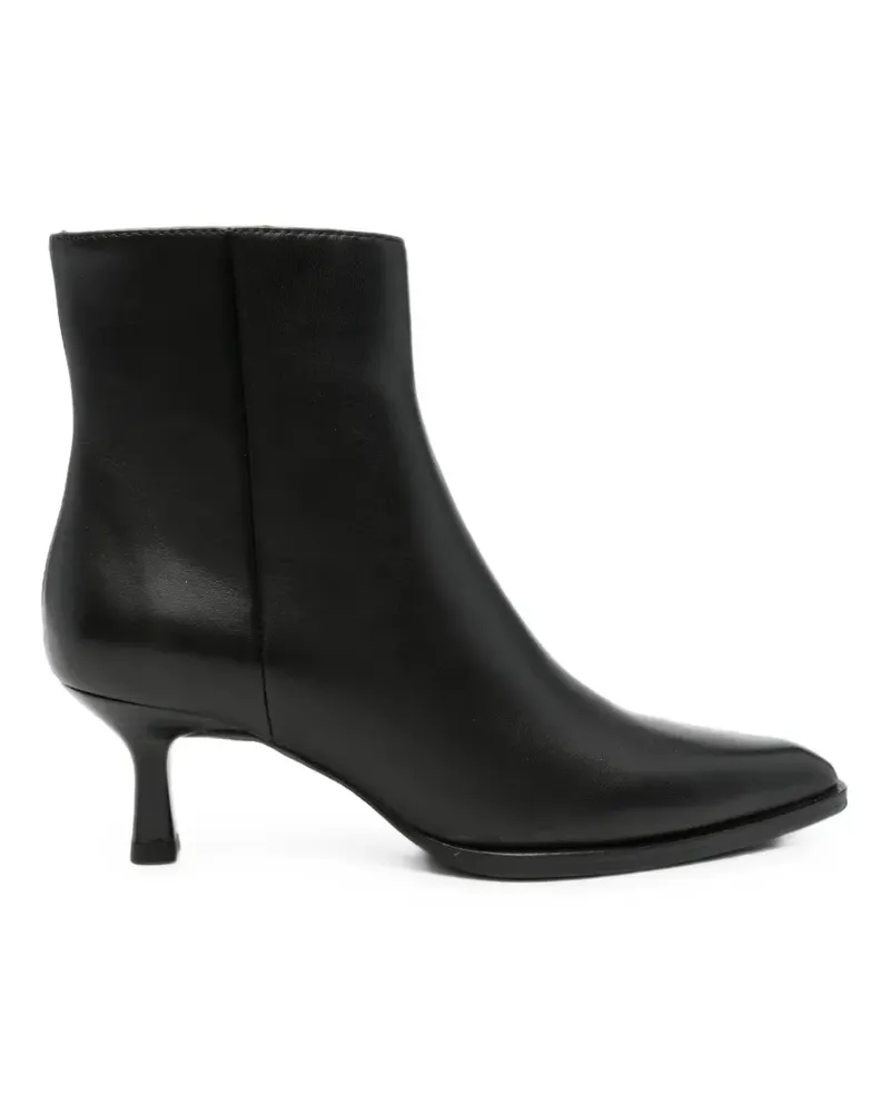 Unisa pointed-toe leather ankle boots - Schwarz Schwarz