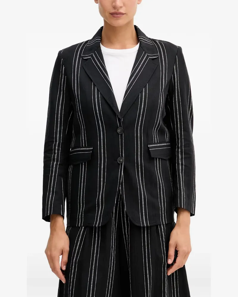 Benetton Blazer mit Nadelstreifen - Schwarz Schwarz