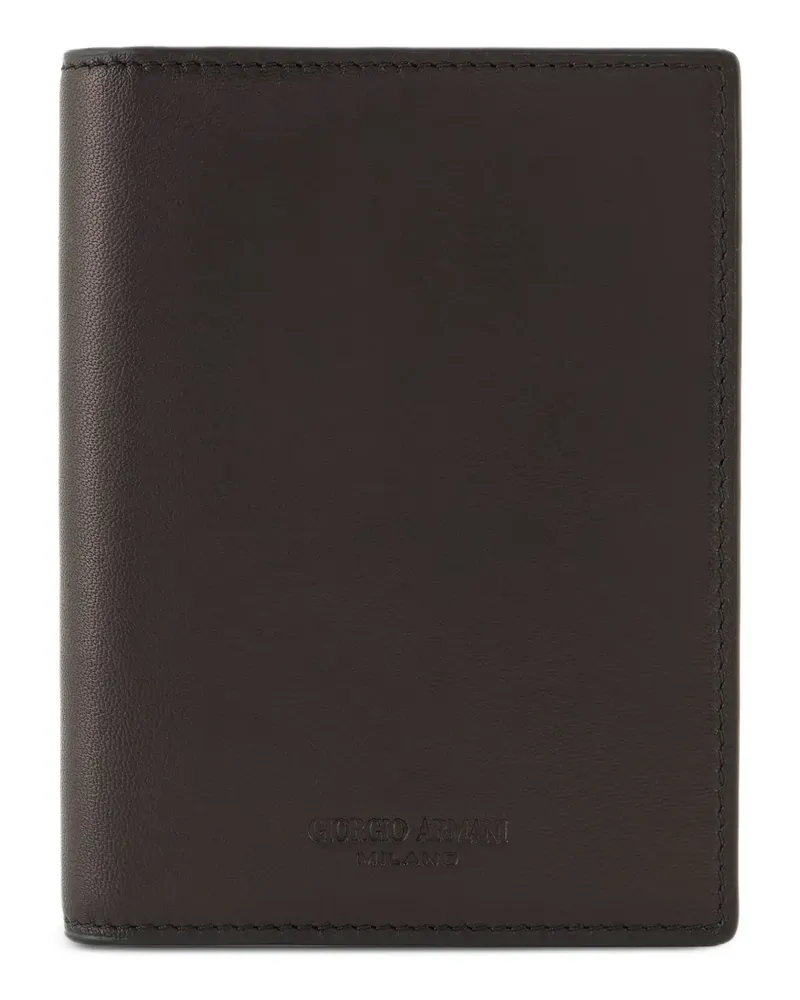Giorgio Armani Kartenetui mit Logo-Prägung - Braun Braun