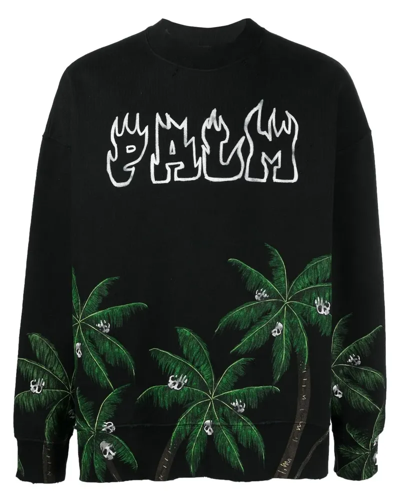Palm Angels Sweatshirt mit Totenkopf-Print - Schwarz Schwarz