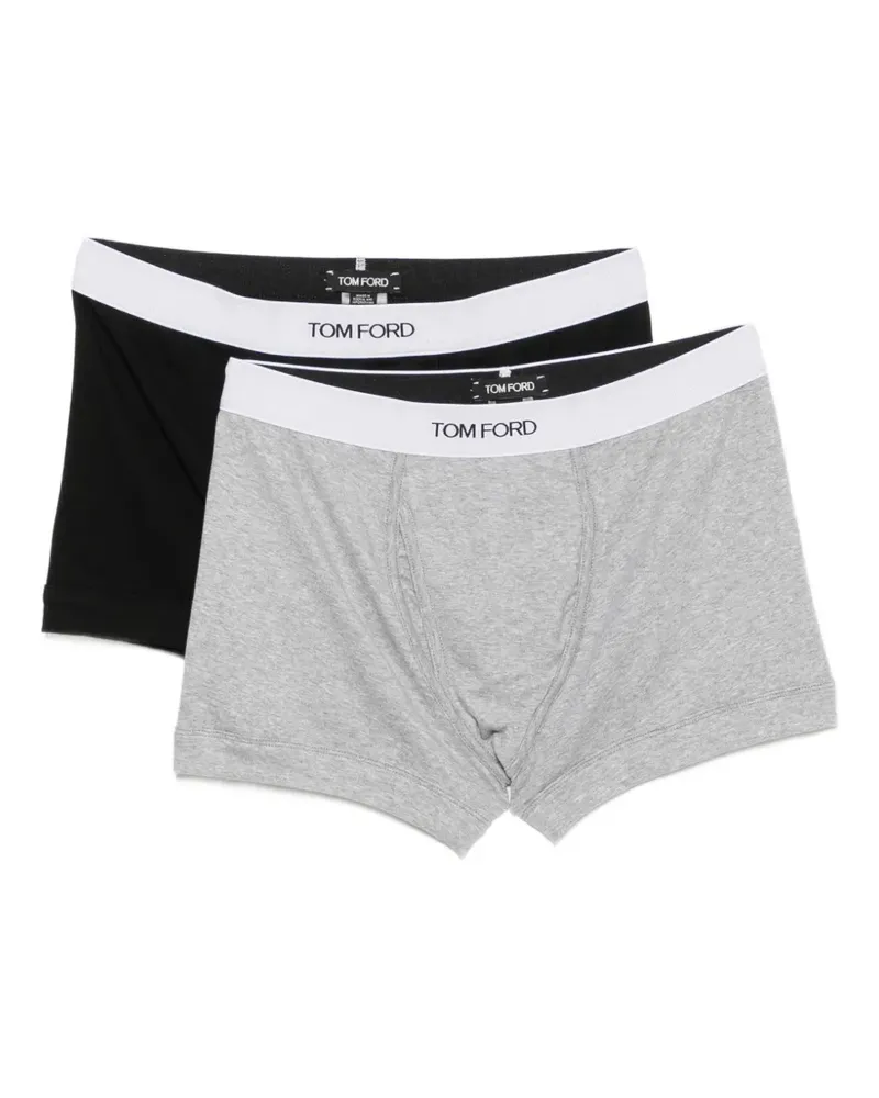 Tom Ford logo-waistband boxers set of two - Schwarz Schwarz