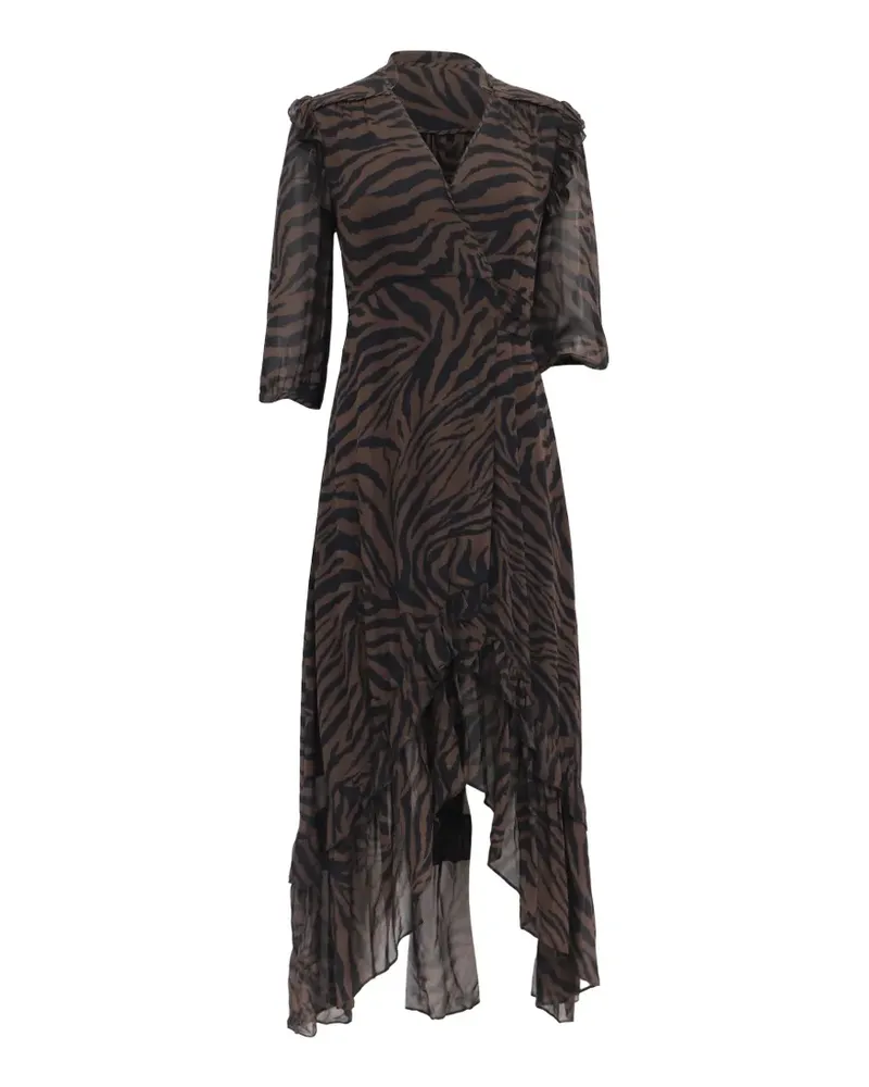 ba&sh Kleid mit Zebra-Print - Braun Braun