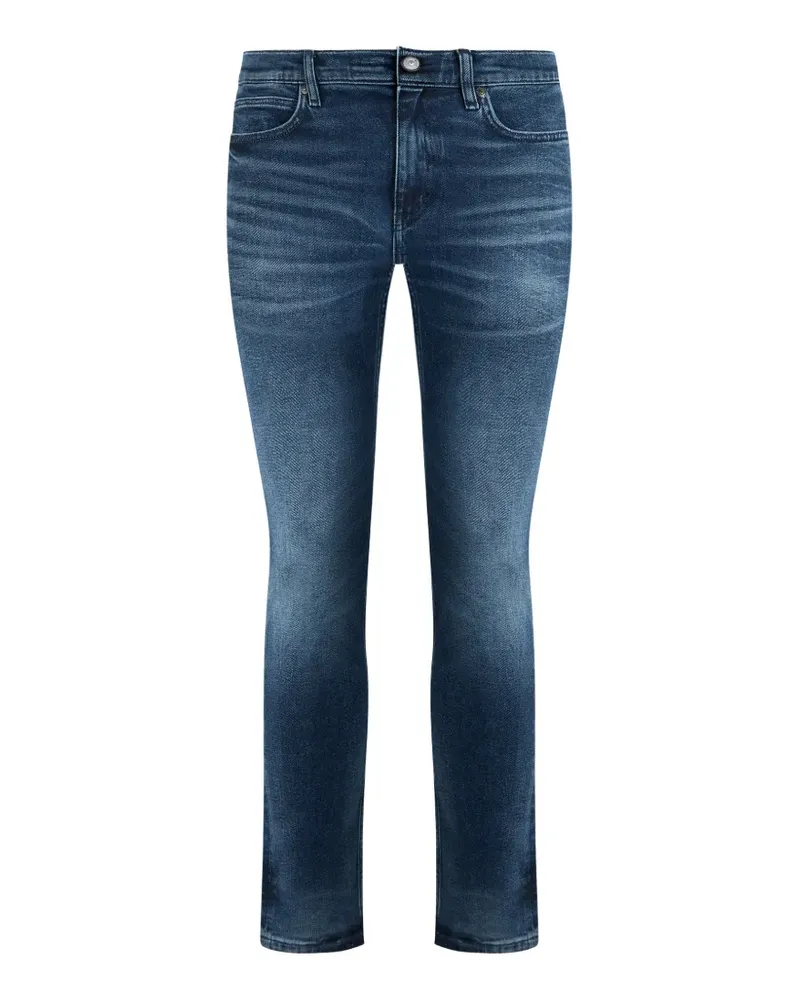 HUGO BOSS logo-patch jeans - Blau Blau