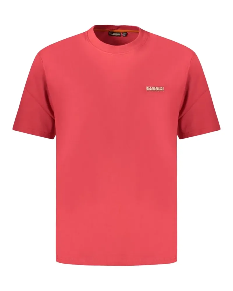 Napapijri T-Shirt mit Logo-Patch - Rot Rot