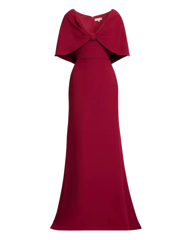 Elie Saab Maxikleid mit V-Ausschnitt - Rot Rot