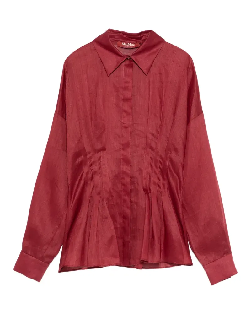 Max Mara Ora fitted-waist shirt - Rot Rot