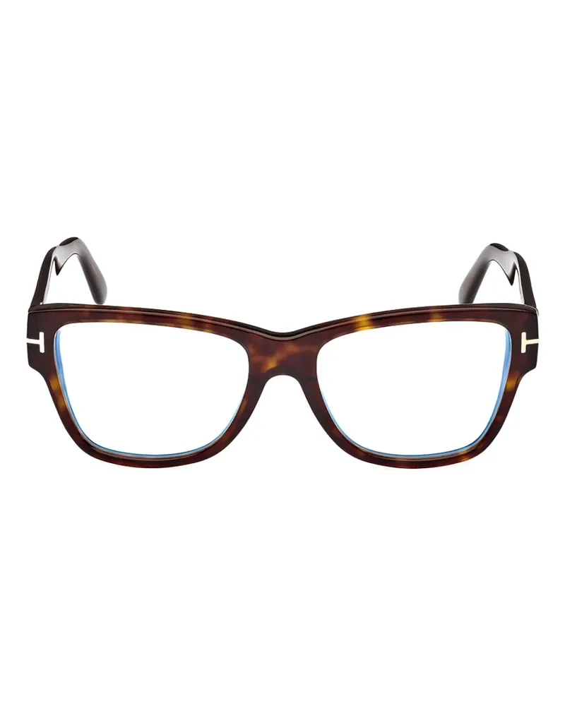 Tom Ford Brille mit eckigem Gestell - Braun Braun
