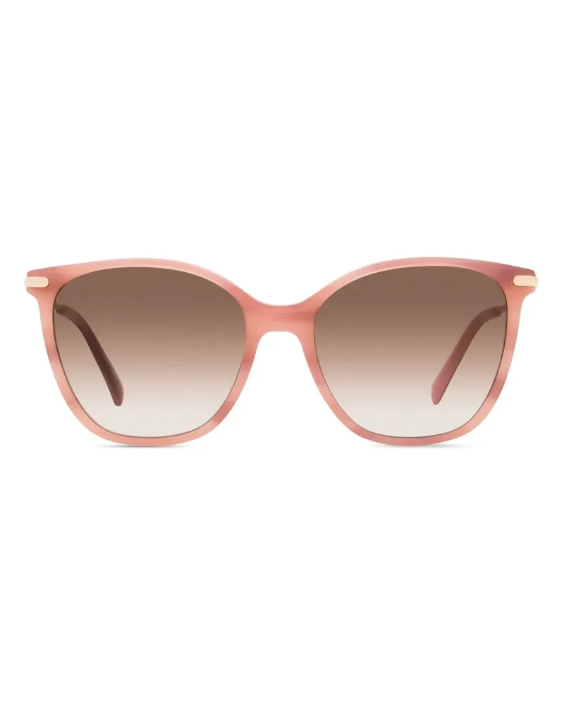 Longchamp Sonnenbrille mit eckigem Gestell - Rosa Rosa