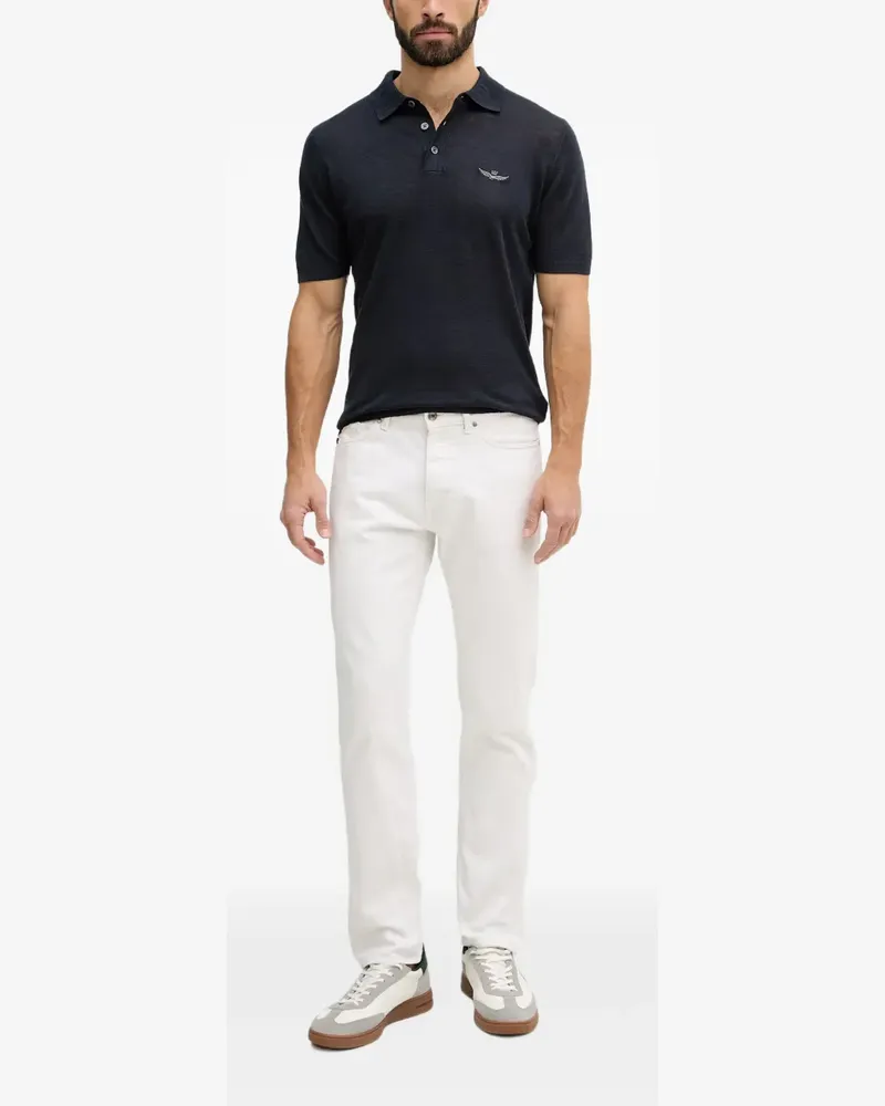 Aeronautica Militare Poloshirt mit Knöpfen - Blau Blau