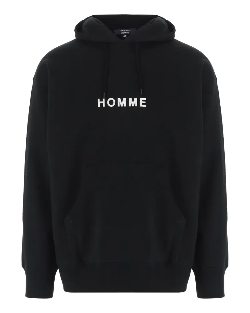 Comme des Garçons logo-print cotton hoodie - Schwarz Schwarz