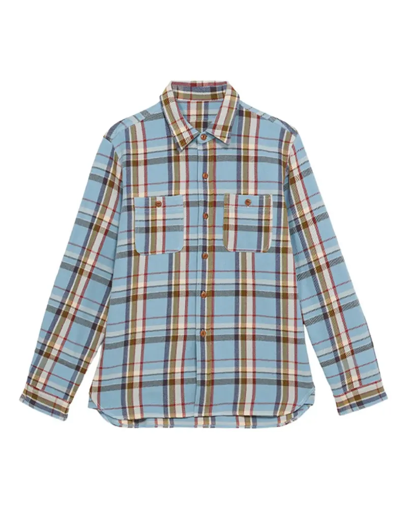 Fortela Work checked pocket shirt - Blau Blau