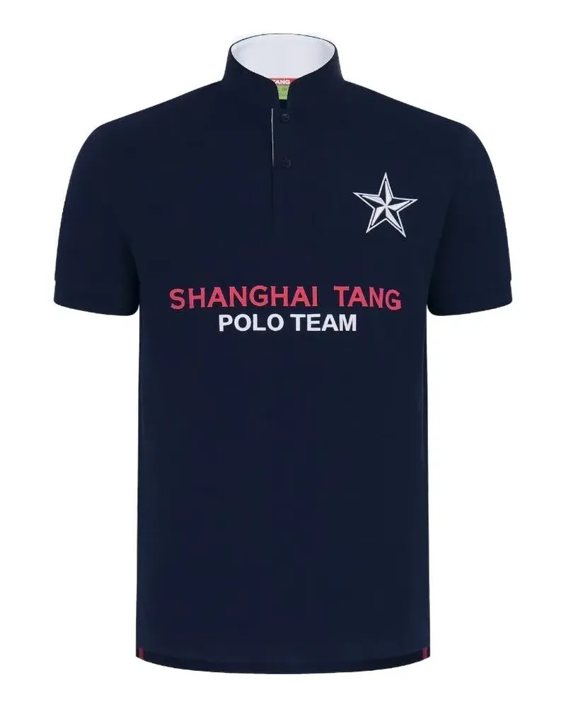 Shanghai Tang Polo Team polo shirt - Blau Blau