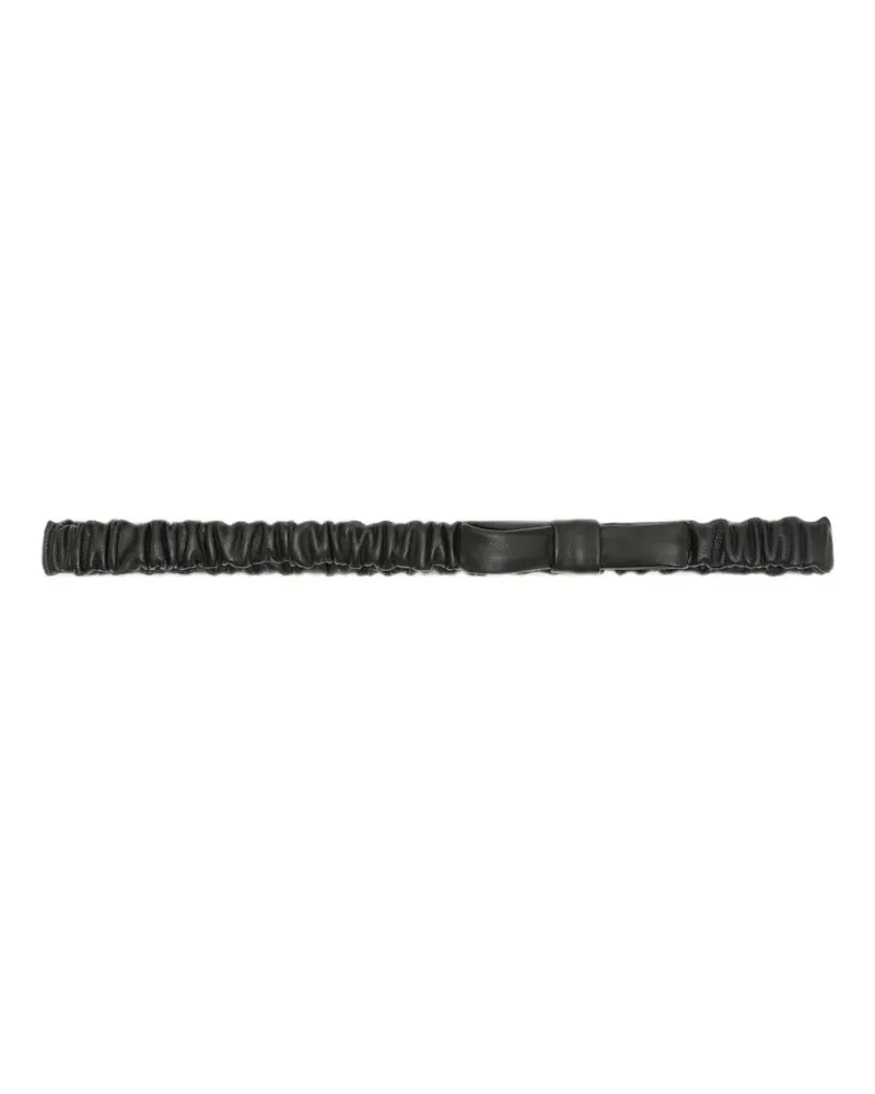 Dorothee Schumacher Geraffter Feminine Edge Gürtel mit Schleife - Schwarz Schwarz