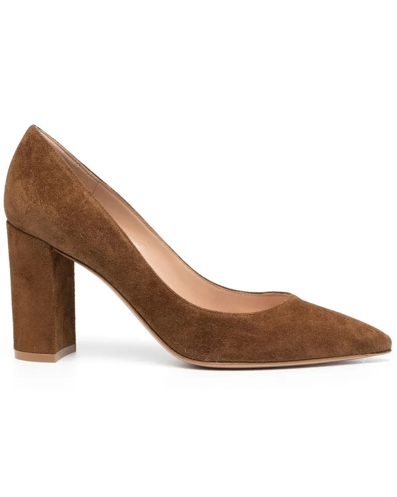 Gianvito Rossi Pumps mit spitzer Kappe 80mm - Braun Braun
