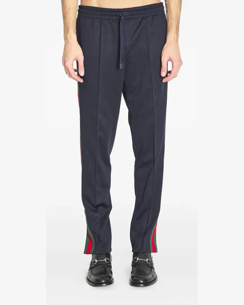 Gucci side-stripes pleat trousers - Blau Blau