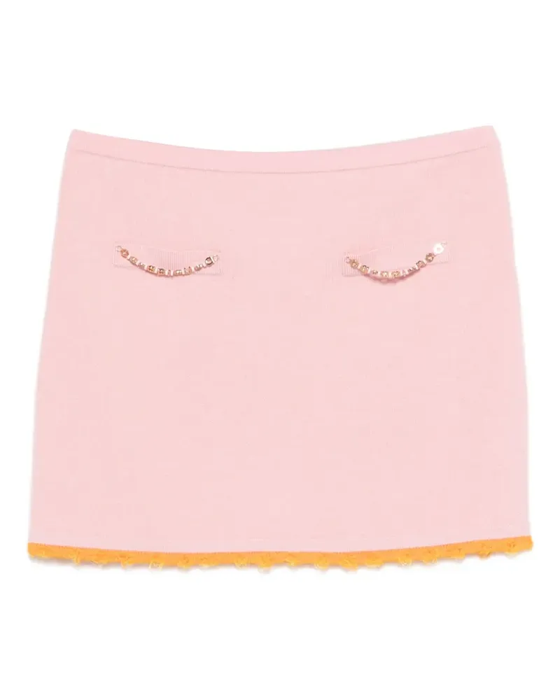 Casablanca Paris Minirock mit Logo-Verzierung - Rosa Rosa