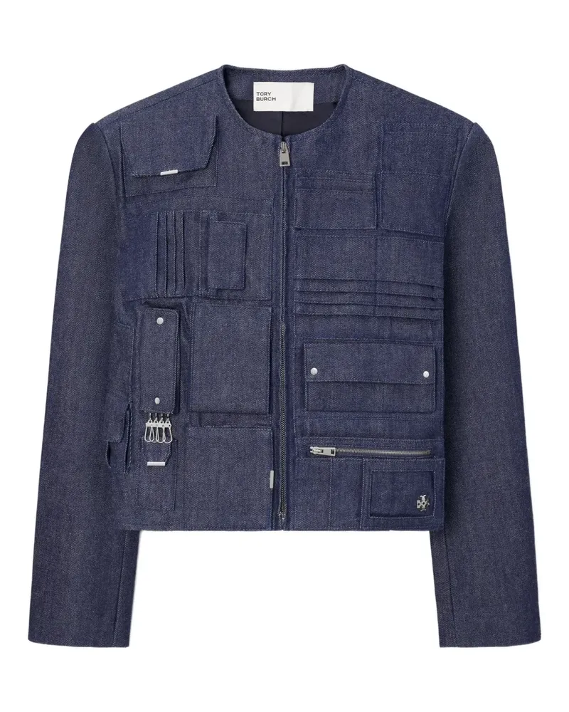Tory Burch Jeansjacke mit Handtaschen - Blau Blau