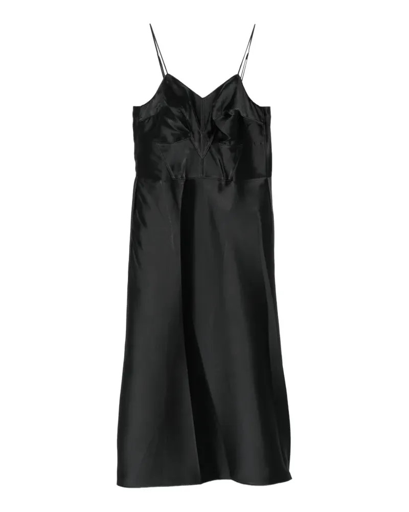 Calvin Klein Fia panelled spaghetti-strap midi dress - Schwarz Schwarz