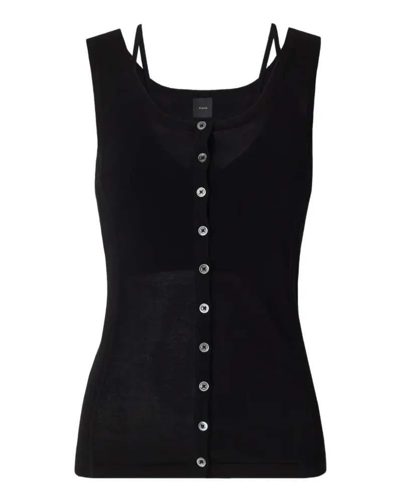 Pinko knitted strap top - Schwarz Schwarz