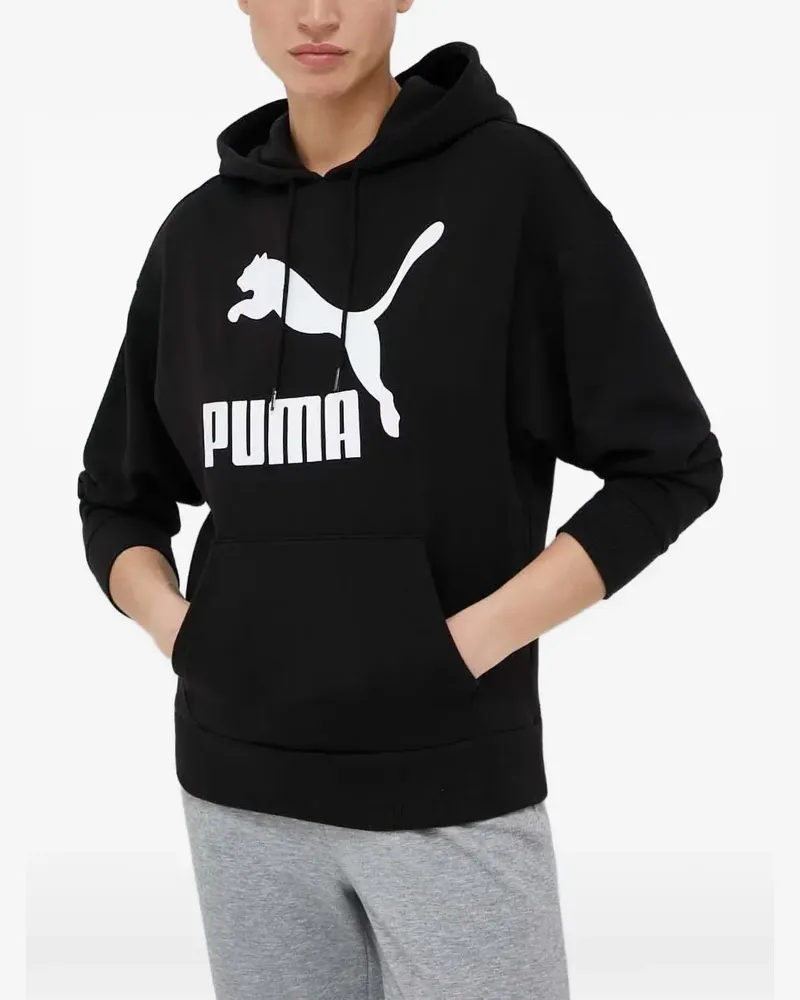 Puma Hoodie mit Logo-Print - Schwarz Schwarz