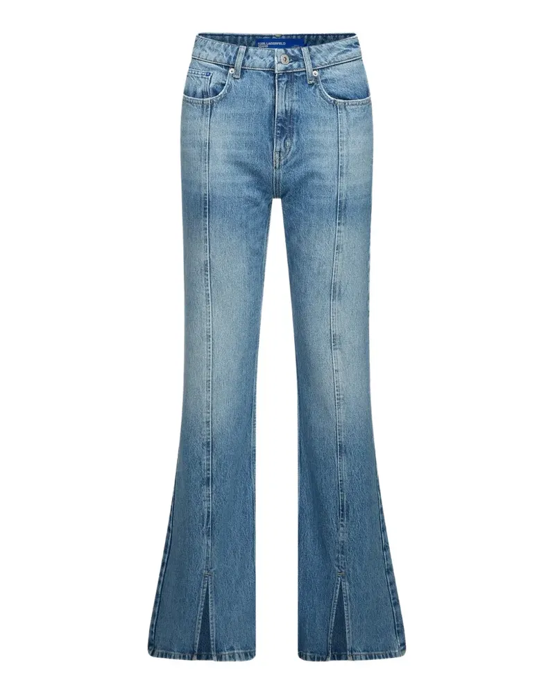Karl Lagerfeld slit flared jeans - Blau Blau