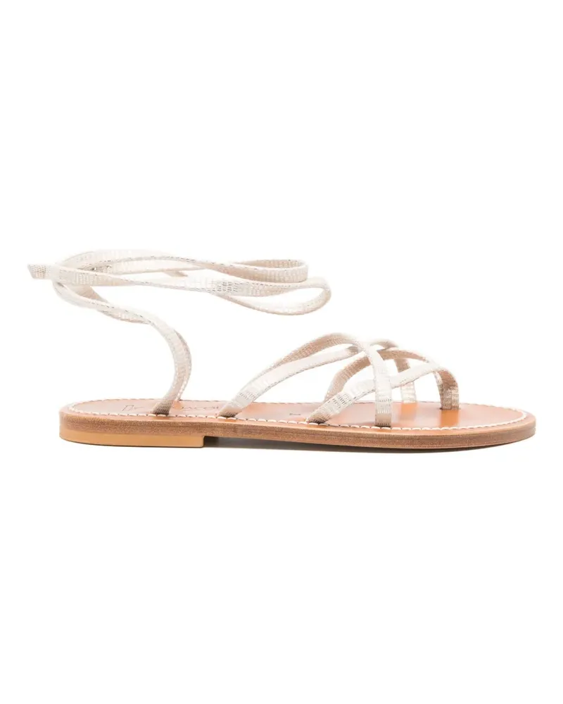 K.Jacques  tie strappy flat sandals - Nude Nude