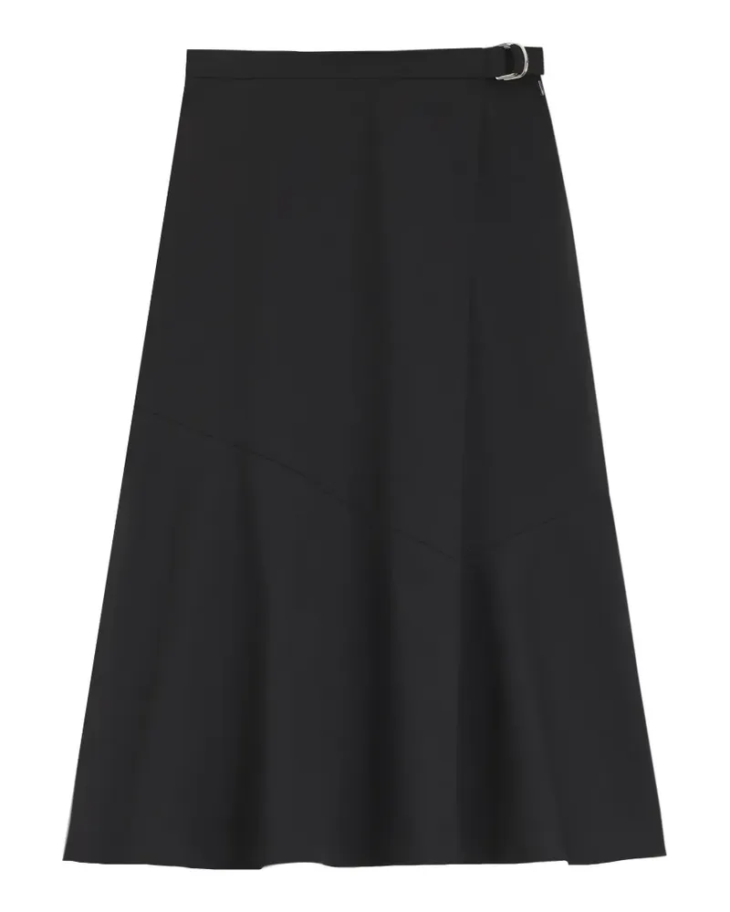 HUGO BOSS Midirock mit Schnalle - Schwarz Schwarz