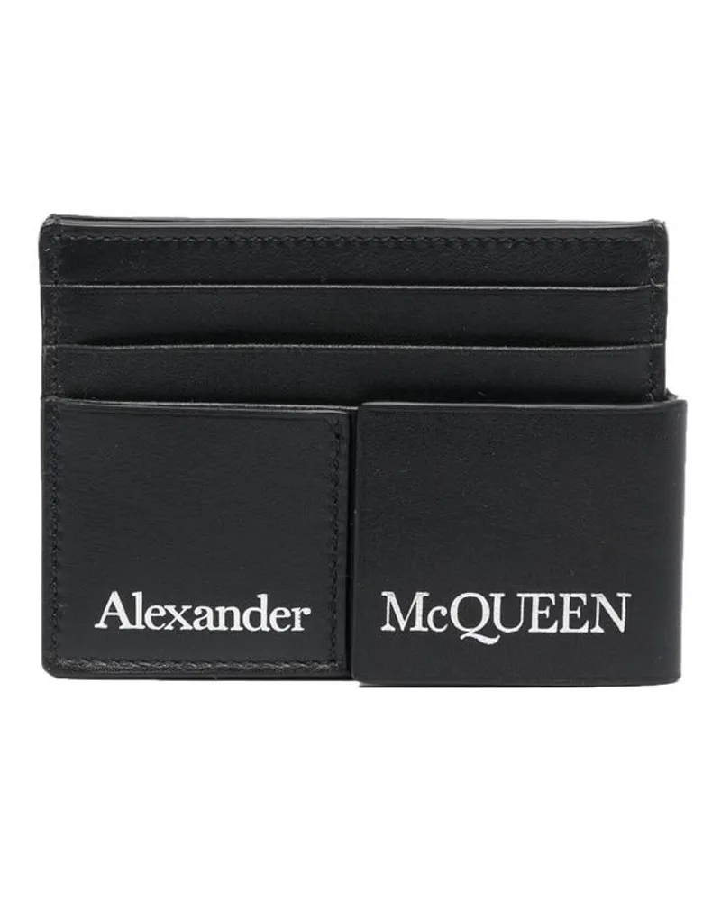 Alexander McQueen Kartenetui mit Logo-Print - Schwarz Schwarz