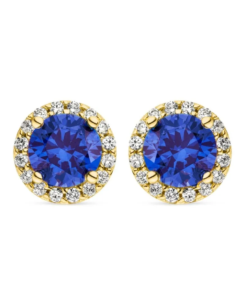 VEYNOU 14kt Ava Gelbgoldohrstecker mit Saphir Gold