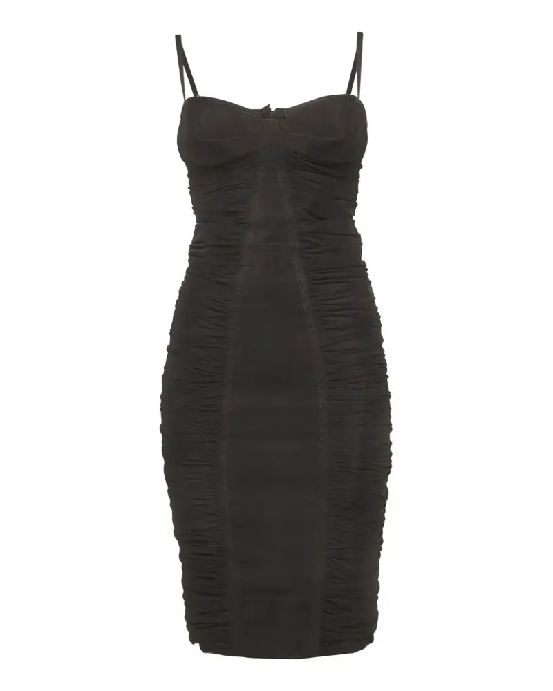 Dsquared2 ruched midi dress - Schwarz Schwarz